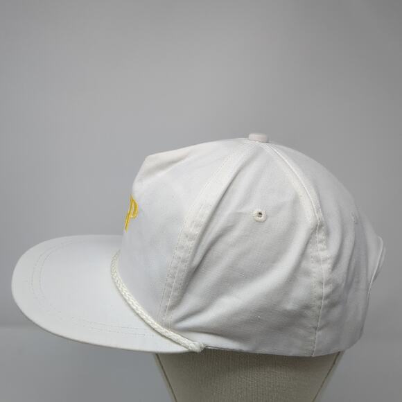 AGP Slideback Rope Hat White OS Adjustable Embroidered K-Brand Vintage - Picture 3 of 9